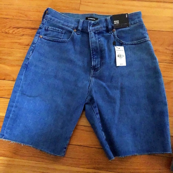 3 PC NWT Express High Waisted Denim Shorts Bundle - Picture 2 of 10
